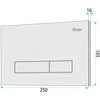 rea Potinkinis WC Rėmo Komplektas Slim 024N su HD Chrome Mygtuku