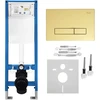 rea Potinkinis WC Rėmo Komplektas Slim 024N su HD Gold Mygtuku