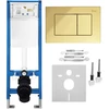 rea Potinkinis WC Rėmo Komplektas Slim 024N su J Gold Mygtuku