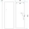 rea Veidrodis Led Classico 50x160cm Juodas