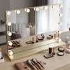 rea Veidrodis LED HOLLYWOOD L.Gold 80x60
