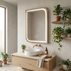 rea Veidrodis LED ZONE 70x50 BRUSH ROSE GOLD