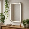 rea Veidrodis LED ZONE 80x60 BRUSH NICKEL