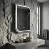 rea Veidrodis LED ZONE 80x60 BRUSH NICKEL