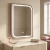 rea Veidrodis LED ZONE 80x60 BRUSH ROSE GOLD
