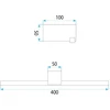 Sieninis šviestuvas Toolight Vonios sieninis LED šviestuvas SWE049-1W 40 cm Juodas
