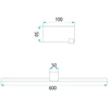 Sieninis šviestuvas Toolight Vonios sieninis LED šviestuvas SWE041-1W 60cm Chrome