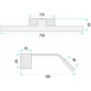Sieninis šviestuvas Toolight Vonios sieninis LED šviestuvas SWE003-1W 73cm CHROME