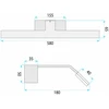 Sieninis šviestuvas Toolight Vonios Sieninis Led Šviestuvas Swe011-1w 58cm Juodas