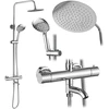 Termostatinis dušo komplektas Lungo Diamond chrome