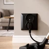 Toolight Dvigubas Lizdas Su Įžeminimu Ir Rėmeliu Oste Jnh002-g Juodas