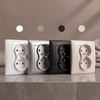 Toolight Dvigubas Lizdas Su Įžeminimu Oste Jnh002-g Juodas