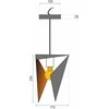 Pakabinamas šviestuvas Toolight GEOMEETRILINE KOLMNUKKULINE LAELAMP APP253-1CP MUST