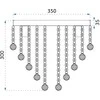 Pakabinamas šviestuvas Toolight Kristalinis lubinis šviestuvas Plafonas APP514-5C Cristal