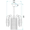 Toolight Krištolinis pakabinamas šviestuvas SWE089-CP 30cm CHROME