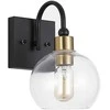 Sieninis šviestuvas Toolight Lampa kinkiet juodas auksinis APP1580-1W