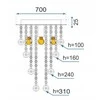Pakabinamas šviestuvas Toolight Lampa Krištolo Plafond 392203
