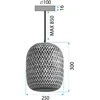 Pakabinamas šviestuvas Toolight LAMPA SUFITOWA WISZĄCA BOHO BAMBOO APP1542-1CP