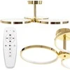 Lubinis šviestuvas Toolight LED pakabinamas lubų šviestuvas APP993-c Gold + nuotolinio valdymo pultas