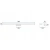Toolight LED sieninis šviestuvas 15W 68,5CM APP370-1W CHROM