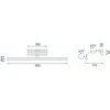 Toolight LED sieninis šviestuvas 7W 55CM APP365-1W CHROM