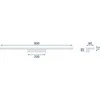 Toolight LED sieninis šviestuvas 80CM APP841-1W FLAT Juodas