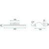 Sieninis šviestuvas Toolight LED sienos šviestuvas 9W 40CM APP372-1W CHROM