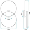 Toolight Lubinis šviestuvas LED SWE061-C Juodas