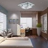 Pakabinamas šviestuvas Toolight Lubų Krištolo Šviestuvas kvadratinė GLAMOUR 8W APP405-C