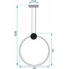 Lubinis šviestuvas Toolight Lubų Šviestuvas Led App1395-cp Juodas 40cm
