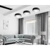 Lubinis šviestuvas Toolight Lubų šviestuvas Plafond 50cm apvali Juoda app644-4c