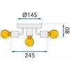 Pakabinamas šviestuvas Toolight Lubų šviestuvas "Plafond" 6 žiedų metalinis juodas APP709-6C