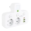 Toolight Maitinimo Lizdų Blokas 2 Lizdai + 2x Usb-a + Usb-c Jnh017 Baltas