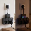 Toolight Maitinimo Lizdų Blokas 3 Lizdai + 3x Usb-a + Usb-c Jnh018 Juodas