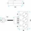 Toolight Maitinimo Lizdų Blokas 3 Lizdai + 3x Usb-a + Usb-c Jnh018 Juodas