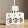 Toolight Maitinimo Lizdų Blokas 3 Lizdai + 3x Usb-a + Usb-c Jnh018 Baltas