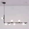 Pakabinamas šviestuvas Toolight Metalinė Industrial stiklo lubų lempa juoda APP754-8CP