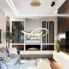Pakabinamas šviestuvas Toolight Moderni LED pakabinama lubų lempa Ring+nuotolinio valdymo pultas APP390-CP auksas