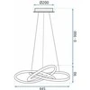 Pakabinamas šviestuvas Toolight Moderni LED pakabinama lubų lempa Ring+nuotolinio valdymo pultas APP390-CP auksas
