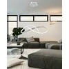 Pakabinamas šviestuvas Toolight Modernus LED lubų šviestuvas Ring+nuotolinio valdymo pultas APP393-CP Chrominis