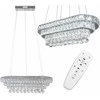 Pakabinamas šviestuvas Toolight Pakabinama lubų lempos krištolas LED 102W nuotolinio valdymo pultas APP417-CP