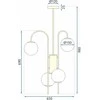 Toolight Pakabinamas šviestuvas APP1003-6CP Auksinis