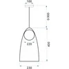 Toolight Pakabinamas šviestuvas APP1029-1CP