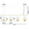 Toolight Pakabinamas šviestuvas APP1030-4CP Baltas