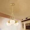 Pakabinamas šviestuvas Toolight Pieno stiklo rutulinis šviestuvas APP688-3CP Auksinis