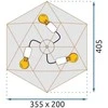 Pakabinamas šviestuvas Toolight Plafoninis lubinis šviestuvas APP1094-3C Gold