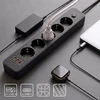 Toolight Prailgintuvas Maitinimo Blokas 5 Lizdai + 2x Usb-a + Usb-c Rea Jnh022-5a Juodas