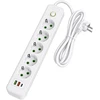 Toolight Prailgintuvas Maitinimo Blokas 5 Lizdai + 2x Usb-a + Usb-c Jnh022-5a Baltas