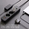 Toolight Prailgintuvas Maitinimo Blokas 3 Lizdai + 2x Usb-a + Usb-c Jnh020-3a Juodas