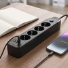 Toolight Prailgintuvas Maitinimo Blokas 4 Lizdai + 2x Usb-a + Usb-c Jnh025-4b Juodas